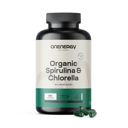 BIO Espirulina y chlorella, 360 cápsulas
