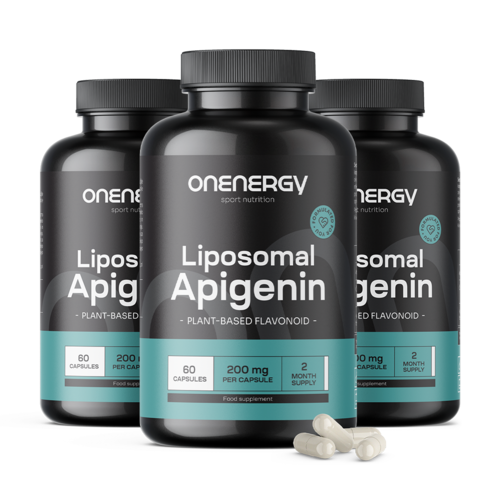 3x Apigenina liposomal 200 mg, en total 180 cápsulas