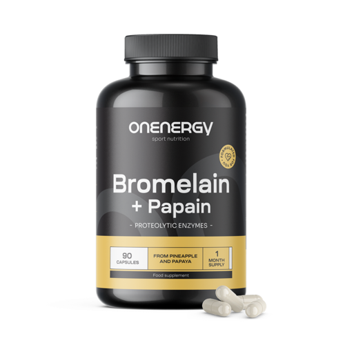 Bromelina + papaína, 90 cápsulas