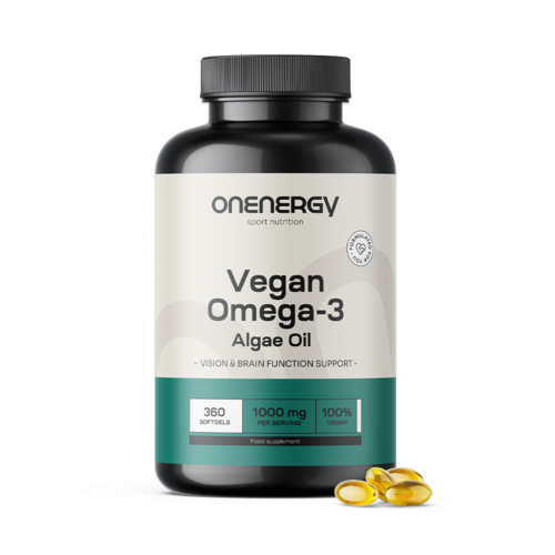 Omega 3 vegano de algas 1000 mg, 360 cápsulas blandas