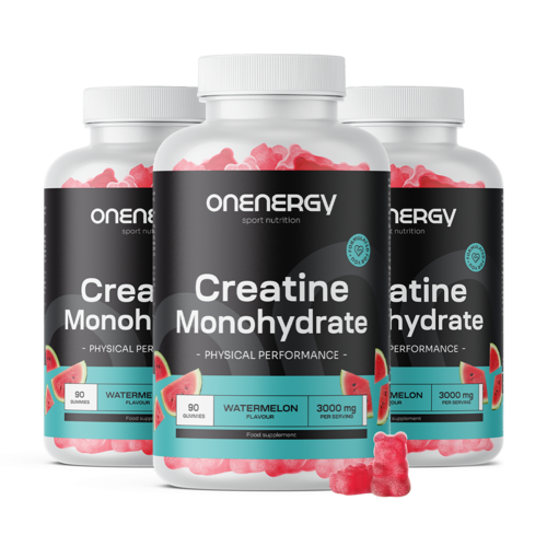 3x Monohidrato de creatina 3000 mg – sandía, en total 270 gominolas