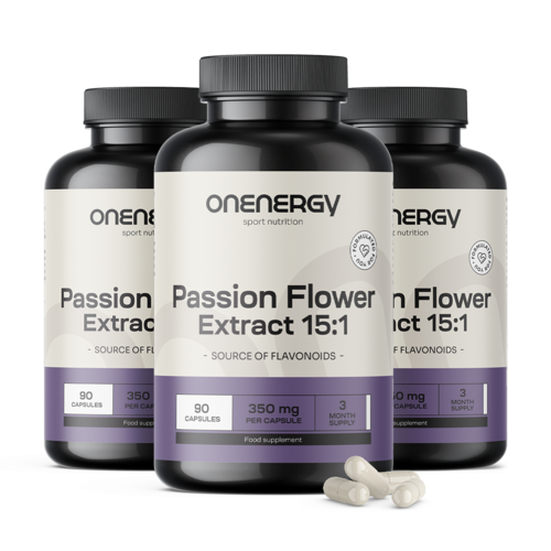 3x Pasiflora – extracto 15:1, en total 270 cápsulas